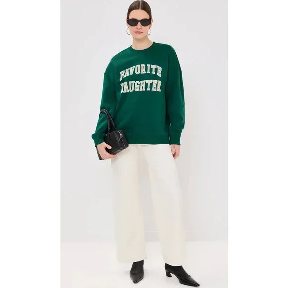 NEW Favorite Daughter Size S Women's Collegiate Sweatshirt - Juniper - Picture 6 of 6